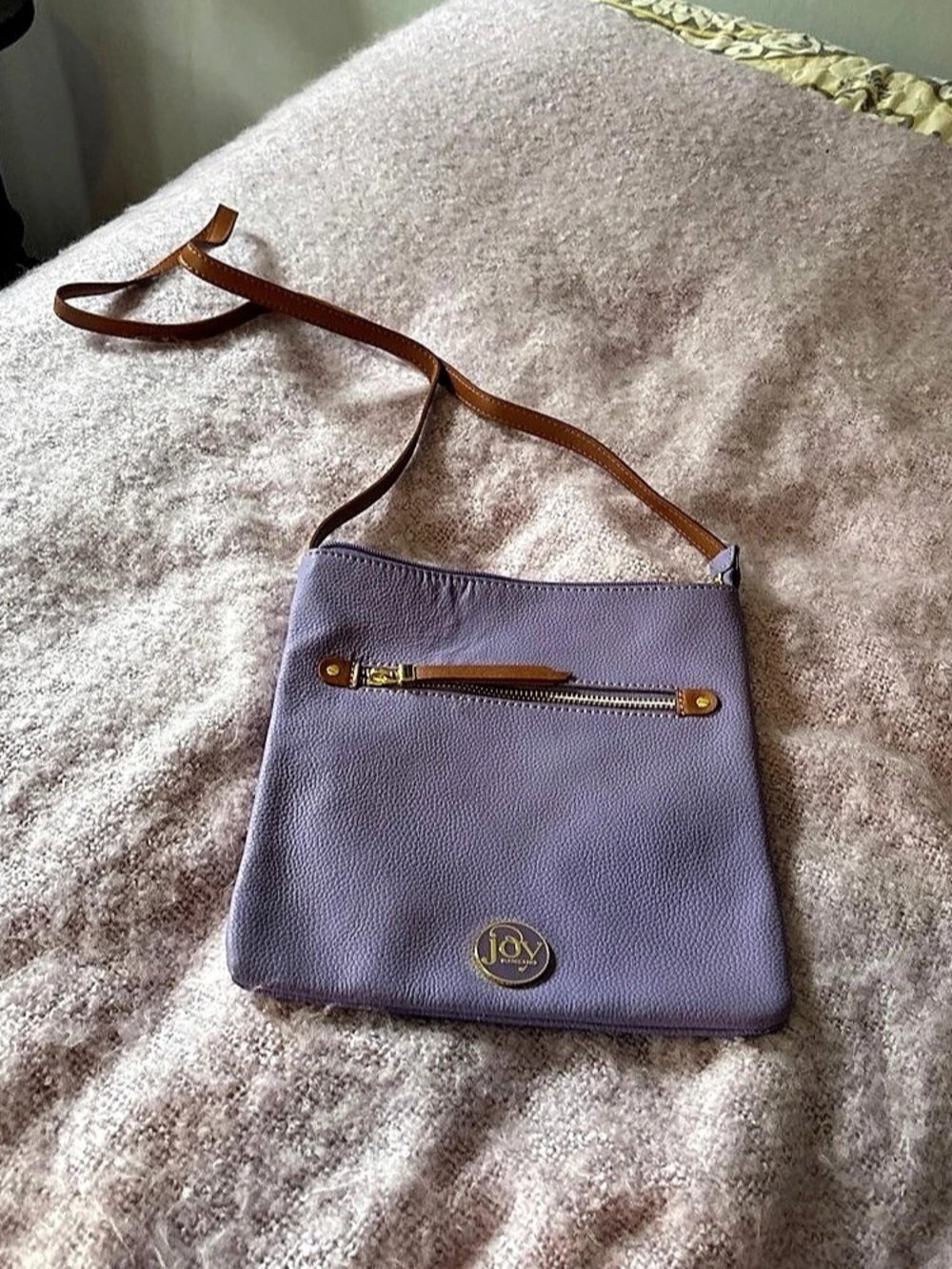 JOY MANGANO Purple Crossbody Bag Like New